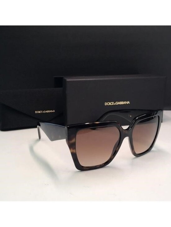 New Authentic DOLCE & GABBANA Women\'s Brown Square Sunglasses DG 4438 main image 6